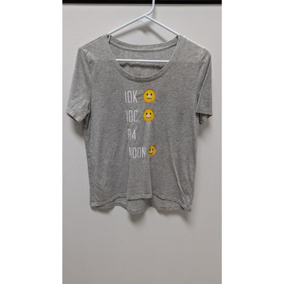 SO Grey "IDK. IDC. B4 Noon" Graphic T-Shirt - Picture 1 of 2